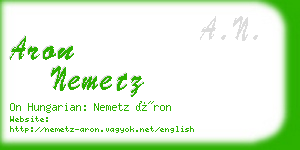 aron nemetz business card